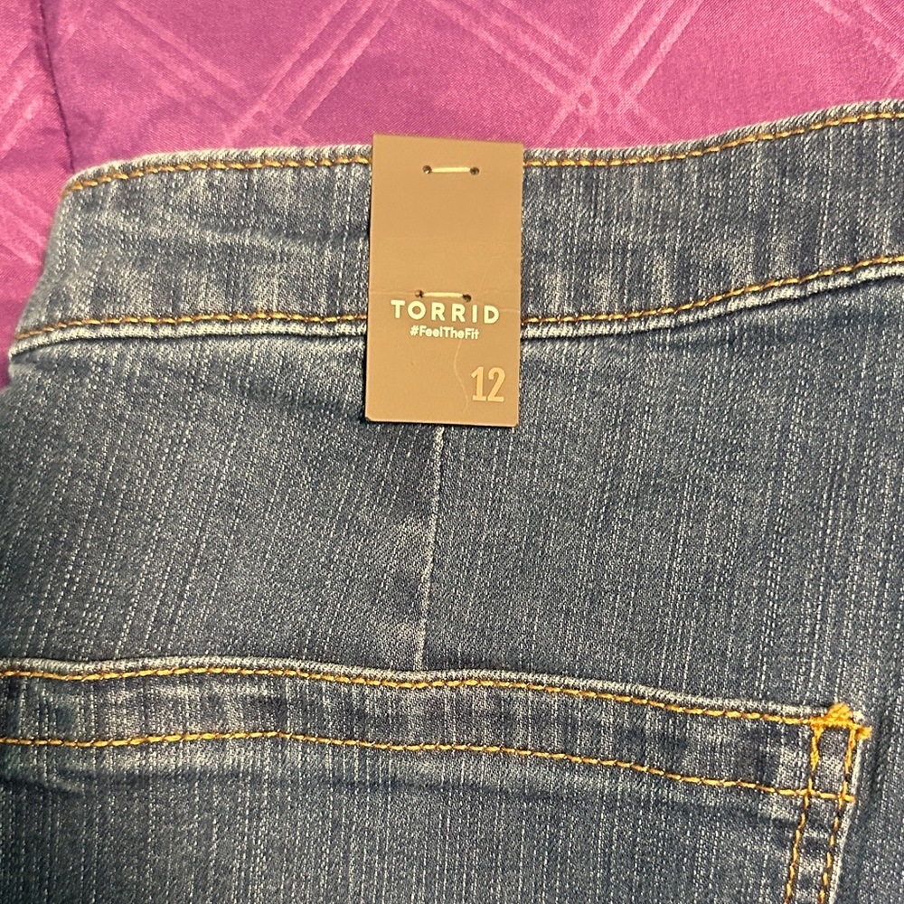 Torrid Gray Denim Skort - Picture 2 of 3